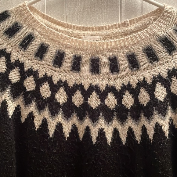 Black and beige wool sweater - Picture 2 of 3